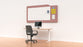 Acoustic Whiteboard Milford 1200mm x 1500mm, with Pinboard - Choice of Colours Blush Pink BVAW1215BPMILFORD