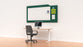 Acoustic Whiteboard Milford 1200mm x 1500mm, with Pinboard - Choice of Colours Forest Green BVAW1215FGMILFORD