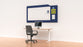 Acoustic Whiteboard Milford 1200mm x 1500mm, with Pinboard - Choice of Colours Navy Peony BVAW1215NPMILFORD