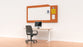 Acoustic Whiteboard Milford 1200mm x 1500mm, with Pinboard - Choice of Colours Orange BVAW1215OOMILFORD