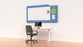 Acoustic Whiteboard Milford 1200mm x 1500mm, with Pinboard - Choice of Colours Sky Blue BVAW1215SBMILFORD