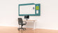Acoustic Whiteboard Milford 1200mm x 1500mm, with Pinboard - Choice of Colours Turquoise BVAW1215TQMILFORD