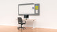 Acoustic Whiteboard Milford 1200mm x 1800mm, with Pinboard - Choice of Colours Dark Silvery Grey BVAW1218DSMILFORD