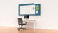 Acoustic Whiteboard Milford 1200mm x 1800mm, with Pinboard - Choice of Colours Pageant Blue BVAW1218PGMILFORD