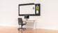 Acoustic Whiteboard Milford 1200mm x 2400mm, with Pinboard - Choice of Colours Black BVAW1224BBMILFORD