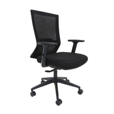 Active Task Chair, Arm Rest, Mesh Back, Black Fabric MG_ACTCHR01_ARM