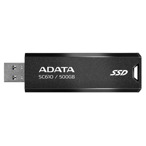 Adata ADATA SC610 Retractable USB3.2 Gen 2 500GB External SSD 5yr wty DVFP300-05