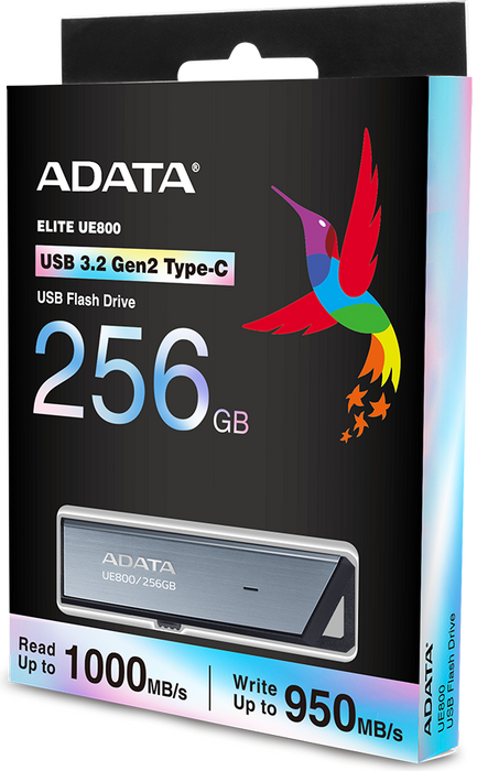 ADATA UE800 Retractable USB3.2 Gen 2 Type-C 256GB External SSD DVFP309-02