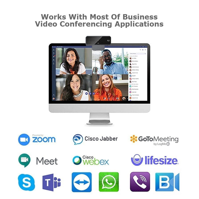 Adesso 4K Ultra HD Webcam, Built-In Stereo Microphone, Privacy Shutter, CyberTrack H6 DSADH6