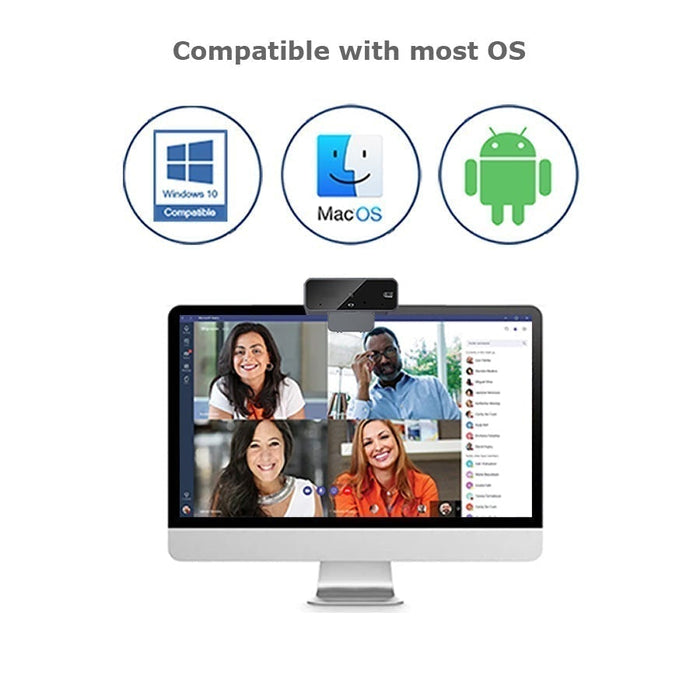 Adesso 4K Ultra HD Webcam, Built-In Stereo Microphone, Privacy Shutter, CyberTrack H6 DSADH6