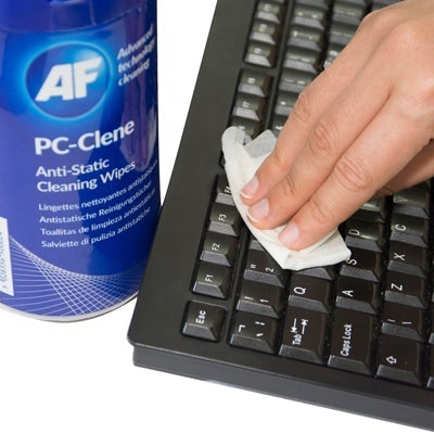 AF PC Clene Anti-Static PC Wipes, Tub of 100 DVCL115