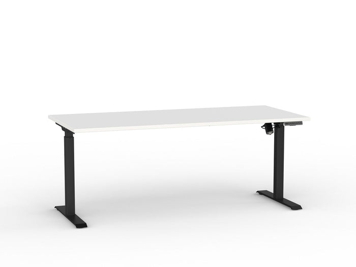 Agile Boost Electric Height Adjustable Desk, Black Frame, 1800mm x 800mm (Choice of Worktop Colours) White KG_AGEBSSD188B_W