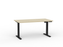 Agile Electric Height Adjustable Desk - 1200mm x 700mm (Choice of Worktop & Frame Colours) Black Powder Coated / Nordic Maple KG_AGE2SSD127B_NM
