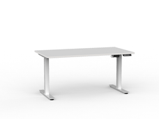 Agile Electric Height Adjustable Desk - 1500mm x 800mm (Choice of Worktop & Frame Colours) White Powder Coated / White KG_AGE2SSD158W_W