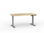 Agile Electric Height Adjustable Desk - 1800mm x 800mm (Choice of Worktop & Frame Colours) Silver Powder Coated / Atlantic Oak KG_AGE2SSD188S_AO