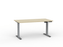 Agile Electric Height Adjustable Desk - 1800mm x 800mm (Choice of Worktop & Frame Colours) Silver Powder Coated / Nordic Maple KG_AGE2SSD188S_NM