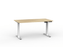 Agile Electric Height Adjustable Desk - 1800mm x 800mm (Choice of Worktop & Frame Colours) White Powder Coated / Atlantic Oak KG_AGE2SSD188W_AO