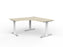Agile Fixed 90° Workstation 1500mm x 1500mm x 700mm (Choice of Colours) White Powder Coated / Nordic Maple KG_AGF9015157W_NM_LH