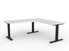 Agile Fixed 90° Workstation 1800mm x 1800mm x 700mm (Choice of Colours) Black Powder Coated / White KG_AGF9018187B_W_LH