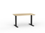 Agile Fixed Height Desk - 1200mm x 700mm, Black Frame, Choice of Desktop Colours Atlantic Oak KG_AGFSSD127B_AO