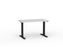 Agile Fixed Height Desk - 1200mm x 700mm, Black Frame, Choice of Desktop Colours White KG_AGFSSD127B_W