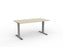 Agile Fixed Height Desk - 1500mm x 800mm, Silver Frame, Choice of Desktop Colours Nordic Maple KG_AGFSSD158S_NM