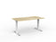 Agile Fixed Height Desk - 1500mm x 800mm, White Frame, Choice of Desktop Colours Atlantic Oak KG_AGFSSD127W_AO