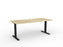 Agile Fixed Height Desk - 1800mm x 800mm, Black Frame, Choice of Desktop Colours Atlantic Oak KG_AGFSSD188B_AO