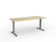 Agile Fixed Height Desk - 1800mm x 800mm, Silver Frame, Choice of Desktop Colours Atlantic Oak KG_AGFSSD188W_AO