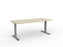 Agile Fixed Height Desk - 1800mm x 800mm, Silver Frame, Choice of Desktop Colours Nordic Maple KG_AGFSSD188W_NM