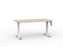 Agile Winder Height Adjustable Desk - 1200mm x 700mm (Choice of Worktop & Frame Colours) White Powder Coated / Nordic Maple KG_AGWSSD127W_NM