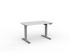 Knight's Agile Electric 2 Column Height Adjustable Desk, Silver Frame, 1200mm x 700mm (Choice of Desktop Colours)