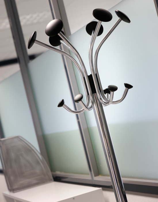 Alba Chromy Coat Rack 1770 x 380 x 380mm BLACK / CHROME AO0322050