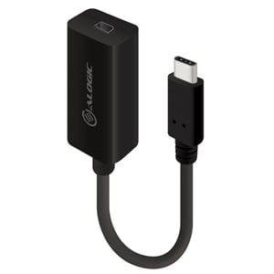 Alogic 10cm USB-C to Mini DisplayPort Adapter with 4K2K Support- Black - 10 cm Mini DisplayPort/USB A/V Cable for Audio/Video Device, Computer, Chromebook, MAC, TV, Monitor, Projector - First End: 1 x USB Type C - Male - Second End: 1 x DisplayPort Digita IM4274859