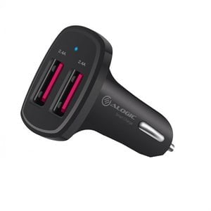 Alogic 2 Port USB-A Car Charger 5V/4.8A - 1 Pack - 12 V DC, 24 V DC Input - 5 V DC/4.80 A Output IM4504957