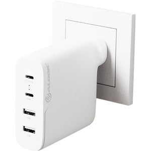 ALOGIC 4X100 Rapid Power 4 Port 100W#GaN#Charger # USB-C(Max. 100W) +#USB-C(Max. 18) +#USB-A(Max. 17W) +#USB-A(Max. 17W) -##- Includes 2m USB-C Charging Cable# (ELPCC202-WH USB-IF Certified) IM5080402