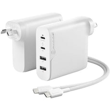 ALOGIC 4X100 Rapid Power 4 Port 100W#GaN#Charger # USB-C(Max. 100W) +#USB-C(Max. 18) +#USB-A(Max. 17W) +#USB-A(Max. 17W) -##- Includes 2m USB-C Charging Cable# (ELPCC202-WH USB-IF Certified) IM5080402