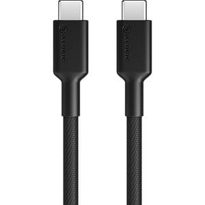 Alogic Elements Pro USB 2.0 USB-C to USB-C Cable 1m Black - 5A/ 480Mbps - 1 m USB-C Data Transfer Cable for Smartphone, Tablet, Notebook, Chromebook - First End: 1 x USB 2.0 Type C - Male - Second End: 1 x USB 2.0 Type C - Male - 480 Mbit/s - Black - 1 IM5487433