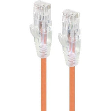 Alogic Orange Ultra Slim Cat6 Network Cable, UTP, 28AWG - Series Alpha - 2m - 2 m Category 6 Network Cable for Network Device - First End: 1 x RJ-45 Network - Male - Second End: 1 x RJ-45 Network - Male - Patch Cable - Gold Plated Connector - 28 AWG - Ora IM4504887