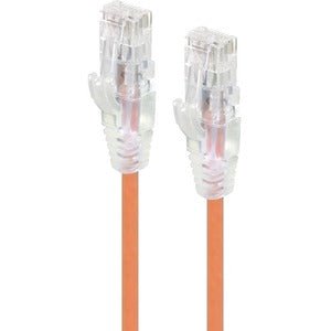 Alogic Orange Ultra Slim Cat6 Network Cable, UTP, 28AWG - Series Alpha - 2m - 2 m Category 6 Network Cable for Network Device - First End: 1 x RJ-45 Network - Male - Second End: 1 x RJ-45 Network - Male - Patch Cable - Gold Plated Connector - 28 AWG - Ora IM4504887