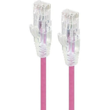 Alogic Pink Ultra Slim Cat6 Network Cable, UTP, 28AWG - Series Alpha - 0.5m - 50 cm Category 6 Network Cable for Network Device - First End: 1 x RJ-45 Network - Male - Second End: 1 x RJ-45 Network - Male - Patch Cable - Gold Plated Connector - LSZH - 28 IM5557340