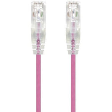 Alogic Pink Ultra Slim Cat6 Network Cable, UTP, 28AWG - Series Alpha - 1m - 1 m Category 6 Network Cable for Network Device - First End: 1 x RJ-45 Network - Male - Second End: 1 x RJ-45 Network - Male - Gold Plated Connector - LSZH - 28 AWG - Pink IM5557349