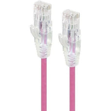 Alogic Pink Ultra Slim Cat6 Network Cable, UTP, 28AWG - Series Alpha - 5m - 5 m Category 6 Network Cable for Network Device - First End: 1 x RJ-45 Network Male - Second End: 1 x RJ-45 Network Male - Patch Cable - Gold Plated Connector - Gold Plated Contac IM5557368
