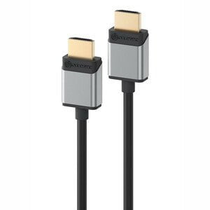 Alogic Slim Super Ultra HDMI to HDMI Cable -Male to Male -1m 8K@60Hz - 1 m HDMI A/V Cable for Chromebook, Audio/Video Device, Computer, Gaming Console, Blu-ray Player, Hi-Fi System, TV, Monitor, Projector - First End: 1 x HDMI 2.1 Digital Audio/Video - Ma IM5080353