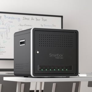 Alogic SmartBox Power Cube Plus - USB-C 8-Bay Charge & Sync Cabinet - Up to 35.6 cm (14") Screen Support - 37.3 cm Height x 39.6 cm Width x 39.5 cm Depth - Wall Mountable - Black IM5458715