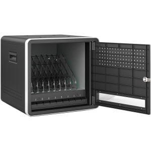 Alogic SmartBox Power Cube Plus - USB-C 8-Bay Charge & Sync Cabinet - Up to 35.6 cm (14") Screen Support - 37.3 cm Height x 39.6 cm Width x 39.5 cm Depth - Wall Mountable - Black IM5458715