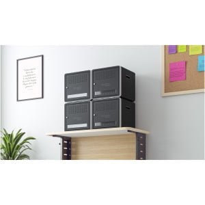 Alogic SmartBox Power Cube Plus - USB-C 8-Bay Charge & Sync Cabinet - Up to 35.6 cm (14") Screen Support - 37.3 cm Height x 39.6 cm Width x 39.5 cm Depth - Wall Mountable - Black IM5458715