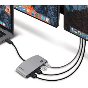 Alogic ThunderBolt 3 Dual DisplayPort PORTABLE Docking Station with 4K - Space Grey - for Notebook - Thunderbolt 3 - 4K - 4096 x 2160, 3840 x 2160 - USB Type-A - Network (RJ-45) - DisplayPort - Wired - Gigabit Ethernet - Windows, macOS IM5234151