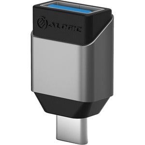 Alogic Ultra Mini USB-C to USB-A Adapter -Space Grey - 1 Pack - 1 x Type A USB 3.1 (Gen 1) USB Female - 1 x Type C USB 3.1 (Gen 1) USB Male - Space Gray IM5191274