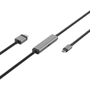 Alogic Ultra USB-C to HDMI with 100W PD Cable - Male to Male - 1m - 1 m HDMI/USB-C A/V Cable for Notebook, Computer, Monitor, TV, Projector, MAC, Chromebook, iPad - First End: 1 x USB Type C - Male, 1 x USB Type C Power - Female - Second End: 1 x HDMI 2.0 IM5335989